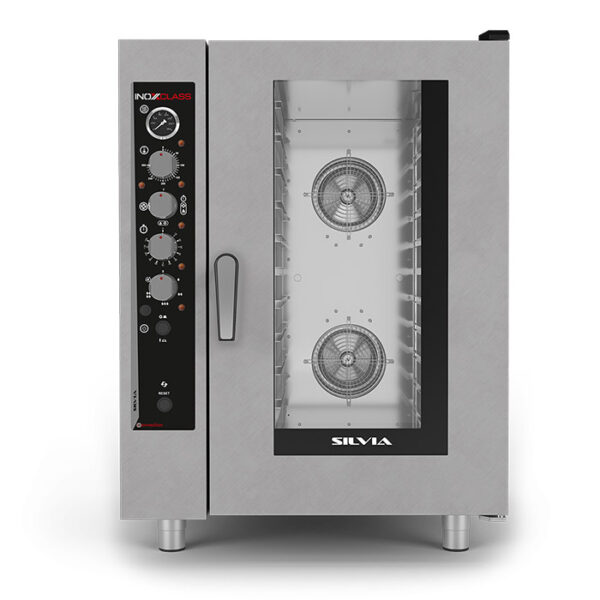 Cuptor gastronomic pe gaz cu convectie si abur, panou de control mecanic, 11 GN 1/1