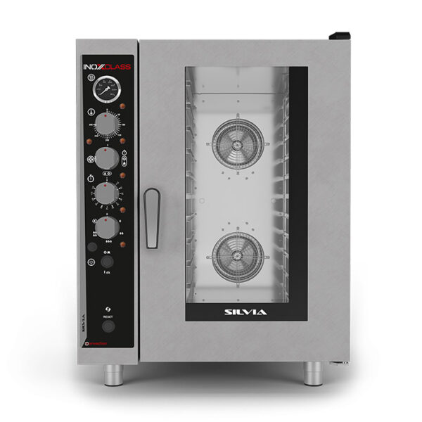 Cuptor gastronomic pe gaz cu convectie si abur, panou de control mecanic, 7 GN 1/1