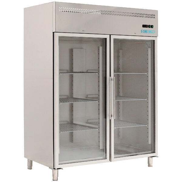 Dulap frigorific vertical Forcold cu 2 usi cu sticla JST-M-GN1410TNG-FC