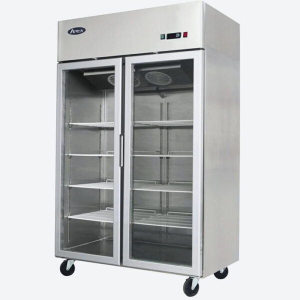 Dulap frigorific vertical cu 2 usi cu sticla JST-MCF8605