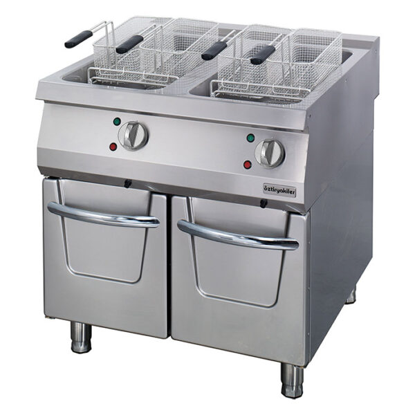 Friteuza profesionala dubla electrica, 2 cuve 22+22 litri, Ozti, SERIA 900