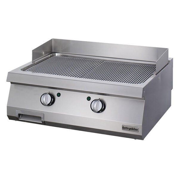 Gratar dublu electric cu suprafata striata, Ozti, SERIA 700
