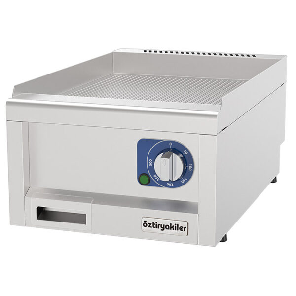 Gratar simplu electric cu suprafata striata, Ozti, SERIA 600