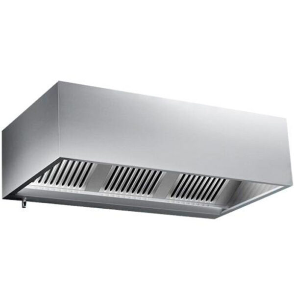 Hota inox cubica de perete cu filtre 2000x1400x500 mm