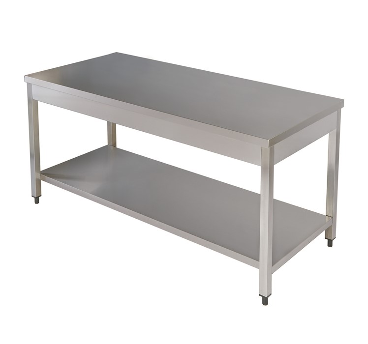 Masa de lucru inox centrala cu polita inferioara 1400x600x850 mm