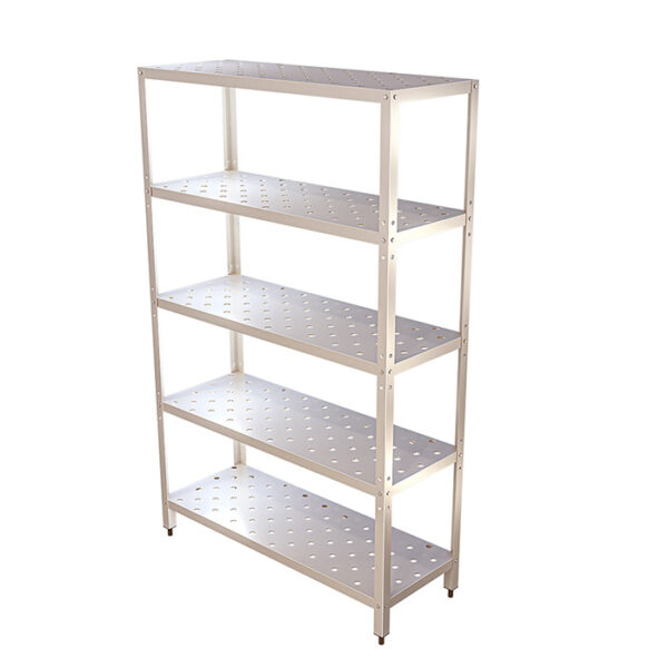 Raft inox cu 5 polite cu suprafata perforata 1900x600x2000 mm