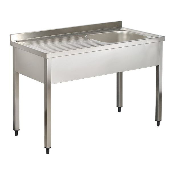 Spalator inox cu 1 cuva pe partea dreapta si picurator 2000x700x850 mm